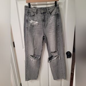 American Eagle highest rise 90s boyfriend Jean size 10 gray